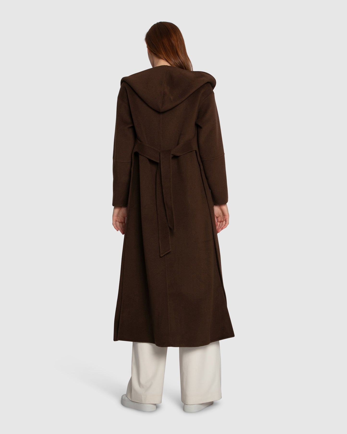 Walk My Way Wool Blend Oversized Maxi Coat - Brown