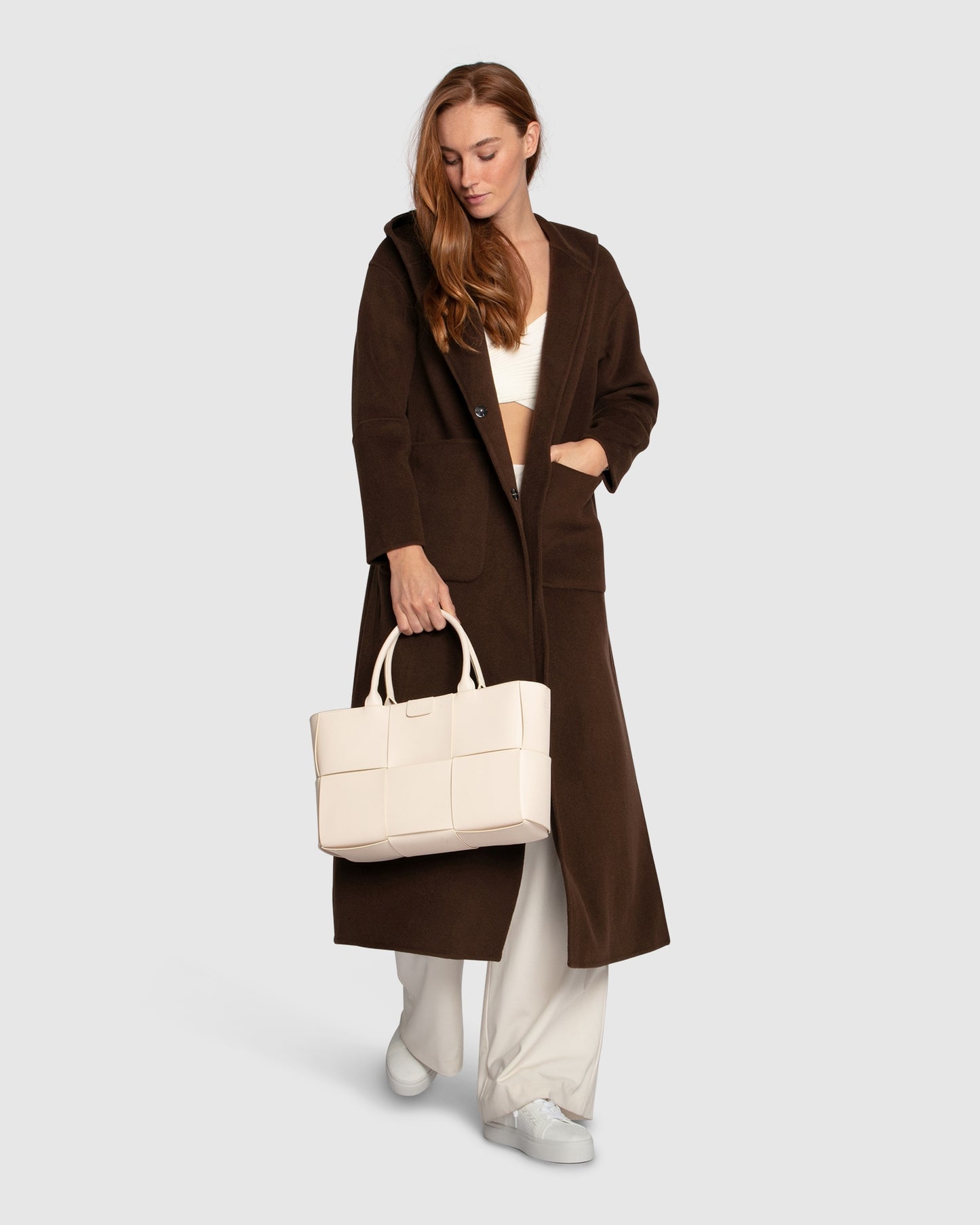 Walk My Way Wool Blend Oversized Maxi Coat - Brown