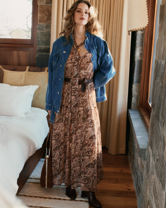 Waterfall Printed Maxi Dress - Print