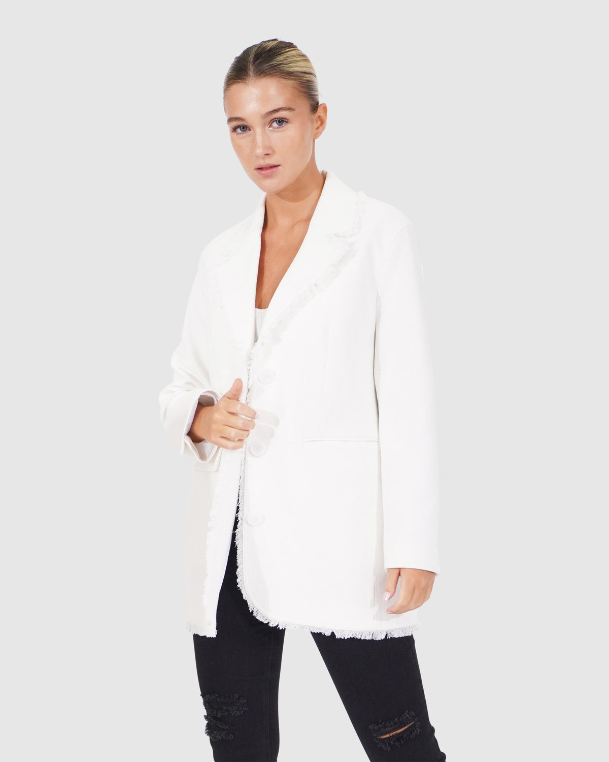 Blood Frayed Edge Blazer