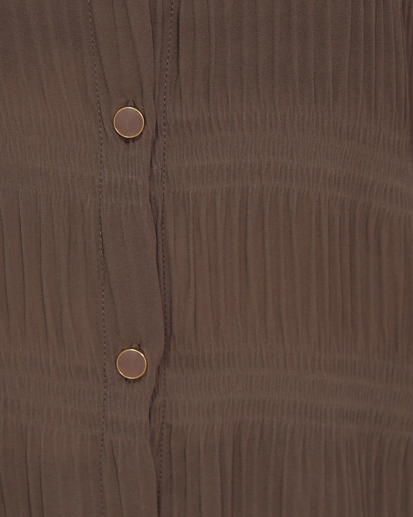 Yoko Shirred Chiffon Blouse - Chocolate
