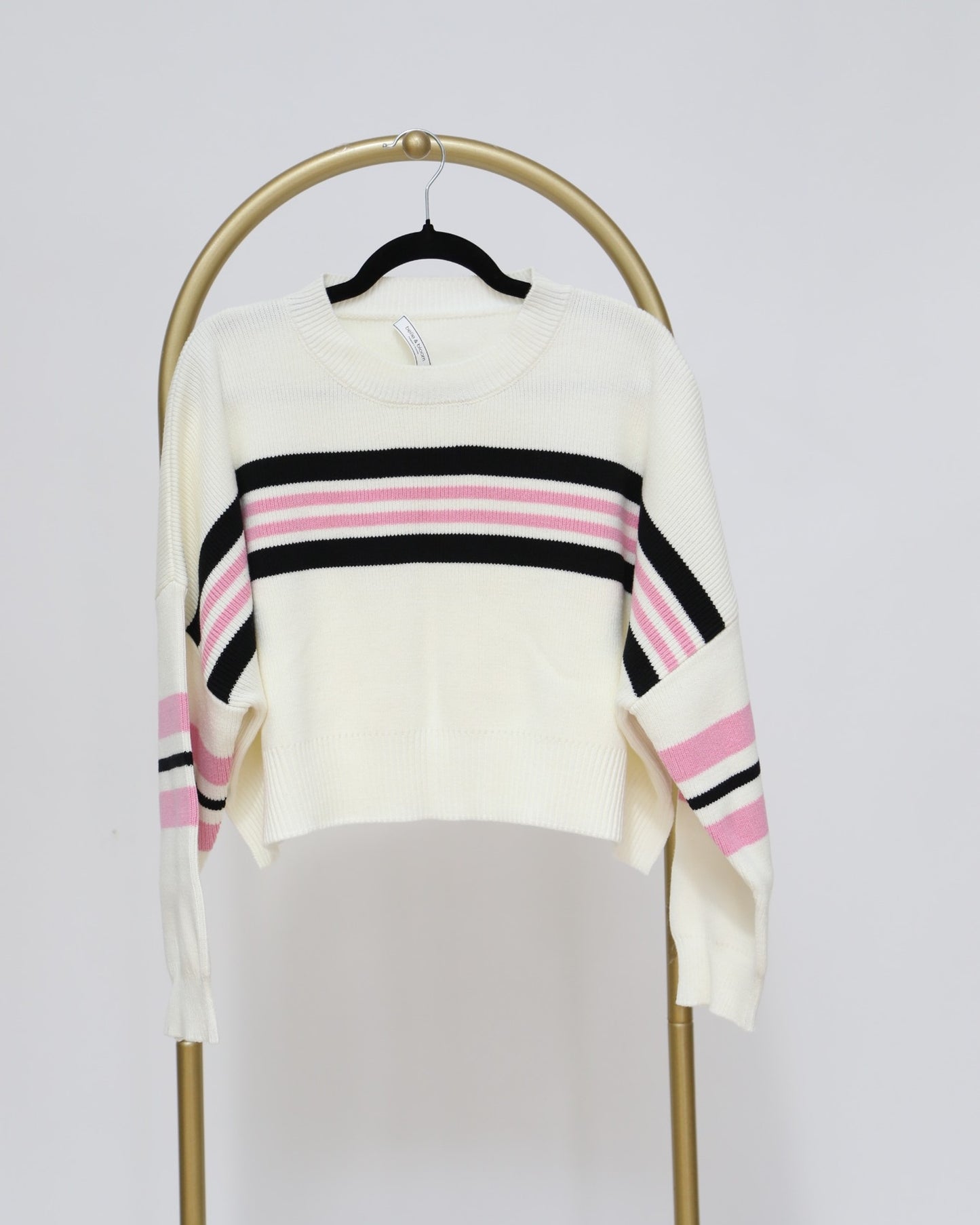 Striped Knit Jumper - Ivory