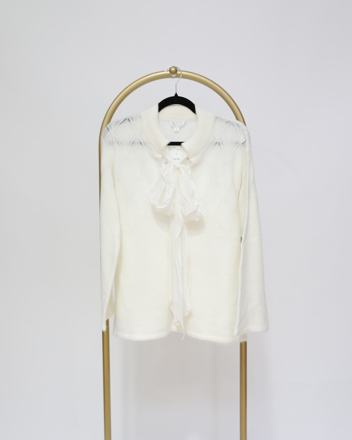 Soft Knit with Tie - Ivory