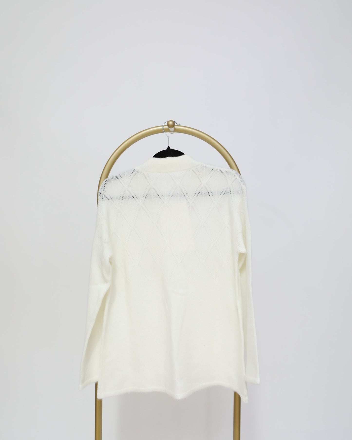 Soft Knit with Tie - Ivory