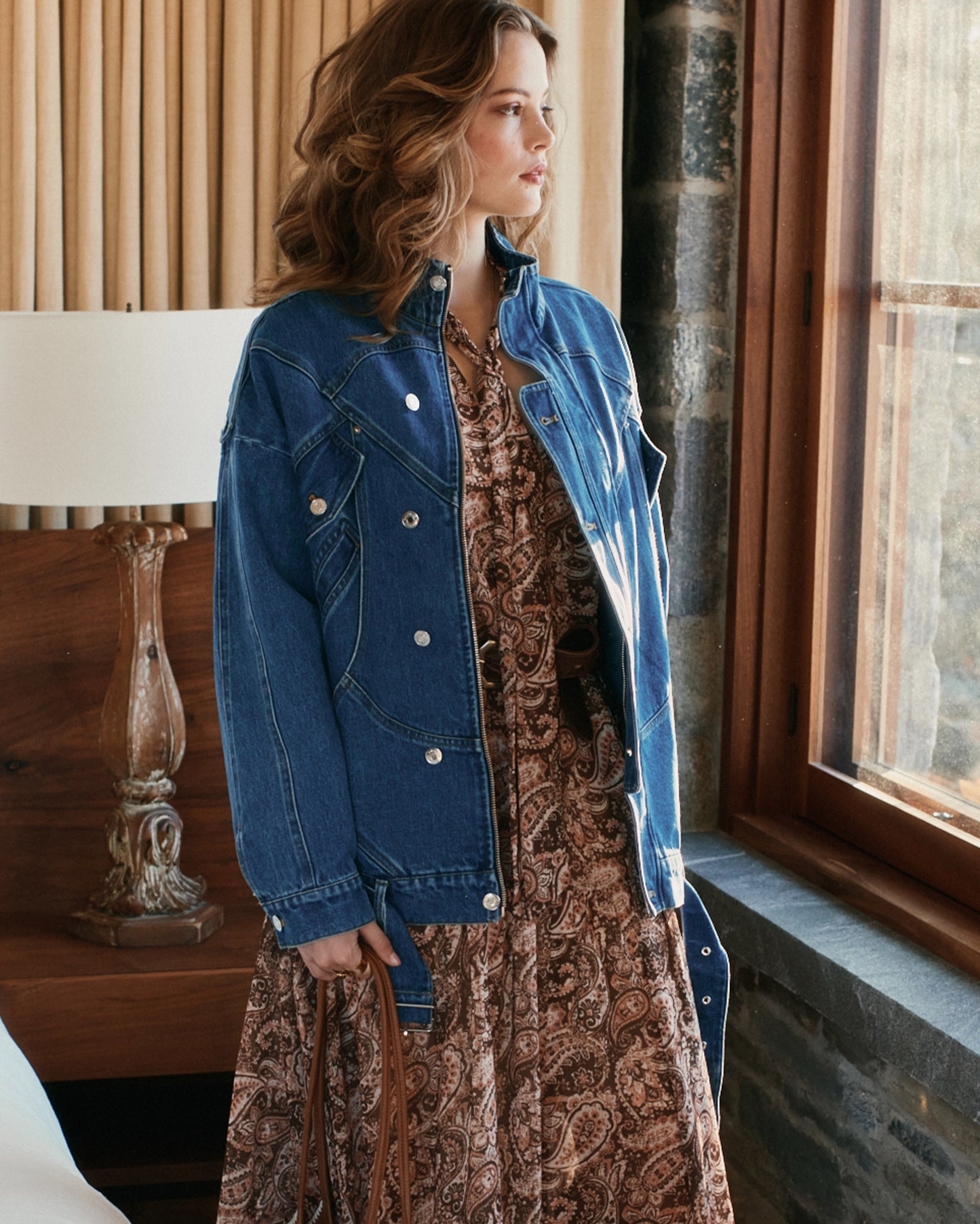 Downtown Denim Oversized Jacket - Medium Denim Wash