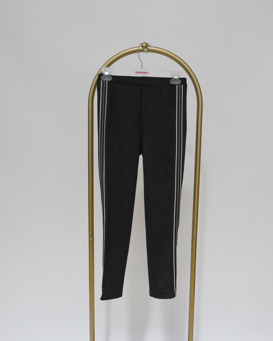Stripe Detailing Leggings - Charcoal