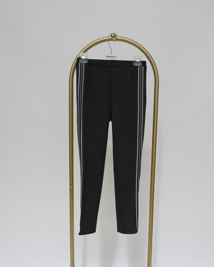 Stripe Detailing Leggings - Charcoal