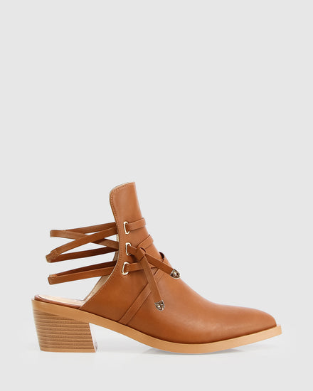 Can't Be Tamed Open Back Boot - Tan