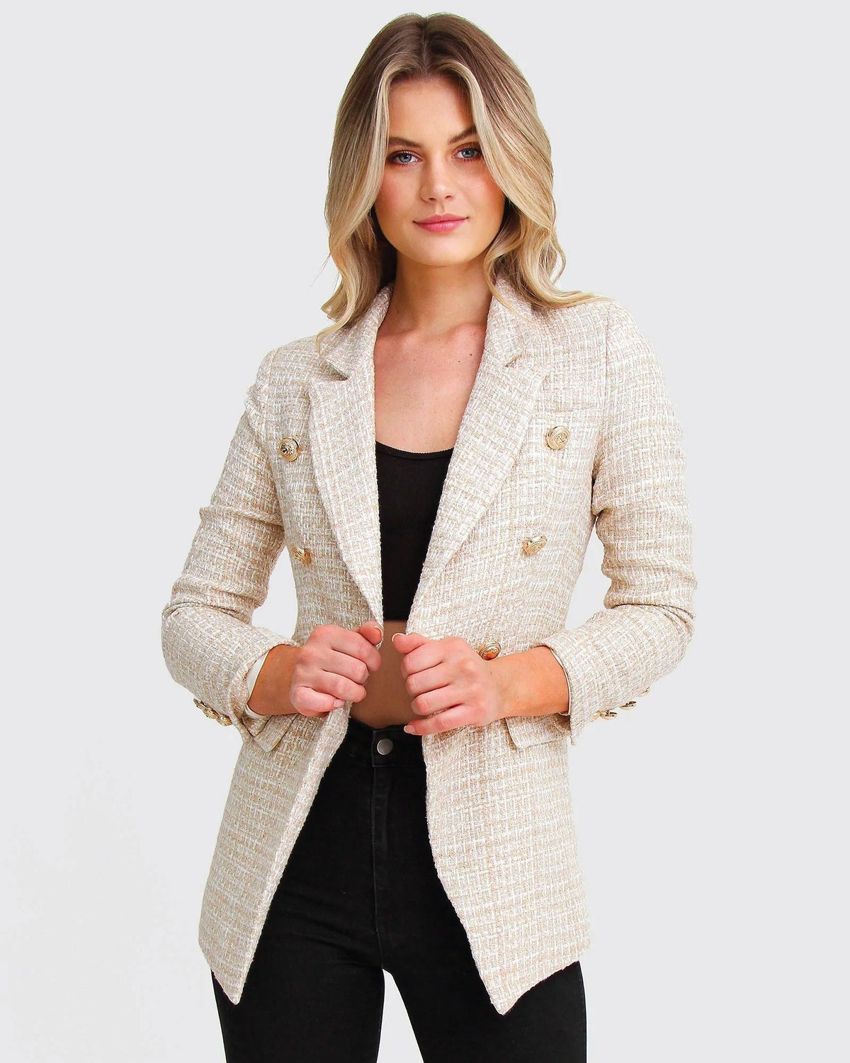 Princess Polina Tweed Blazer Marle