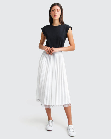 Mixed Feeling Reversible Skirt - White