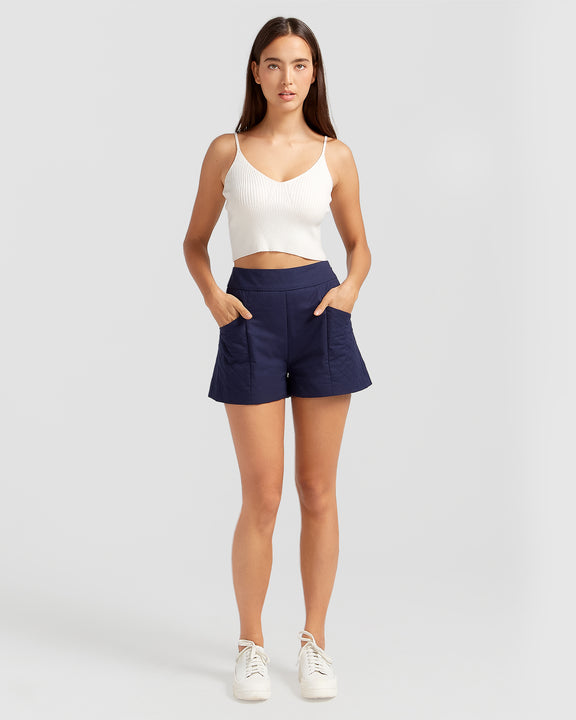 A Kind Of Magic Quilted Shorts - Navy