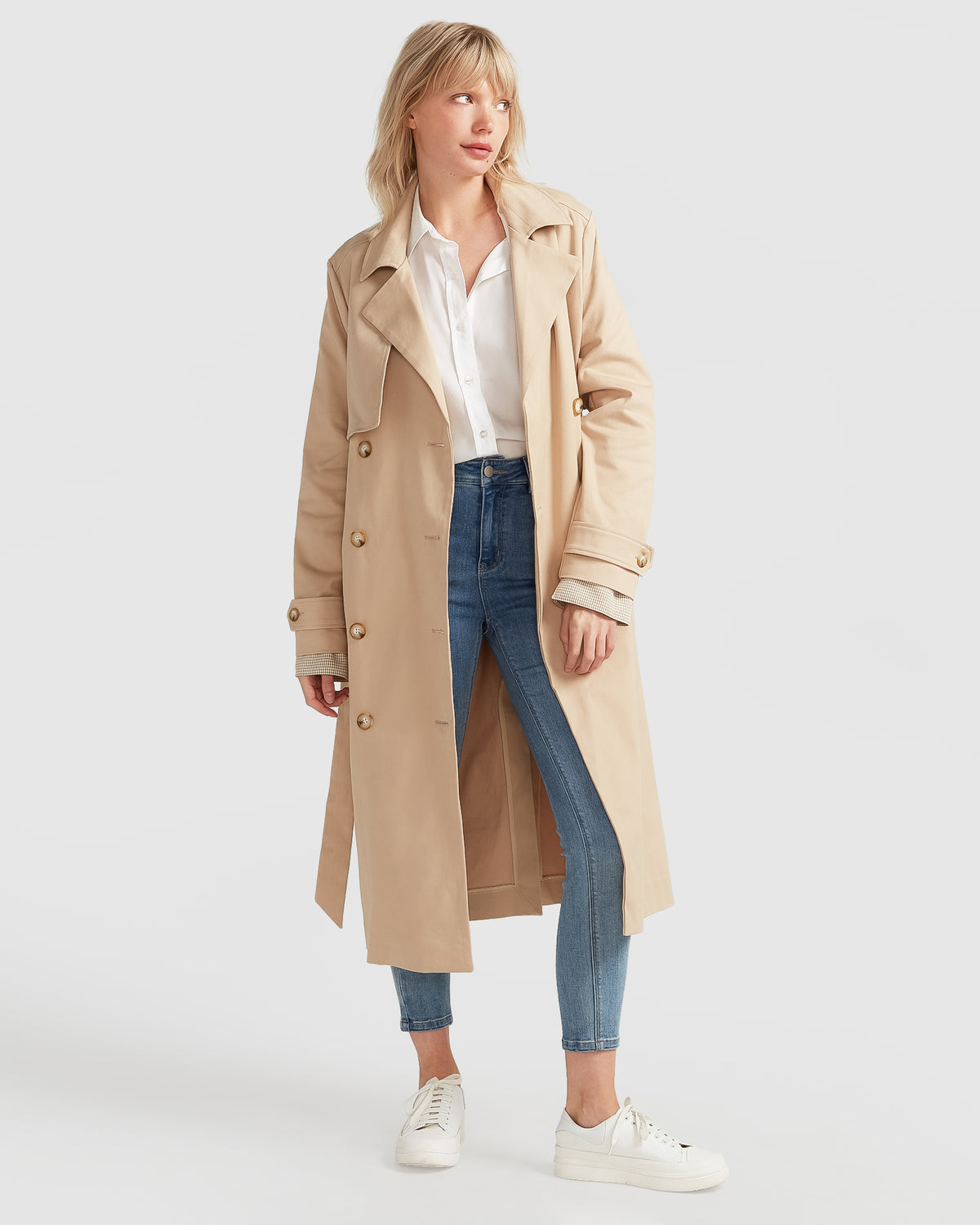 Womens Coats Express Classic Double Breasted Trench Coat Empirical