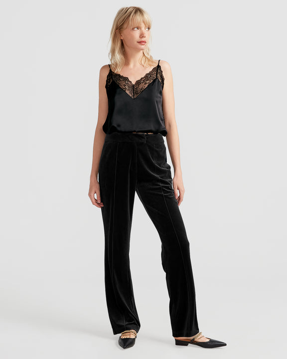 Reverie Velvet Pant - Black