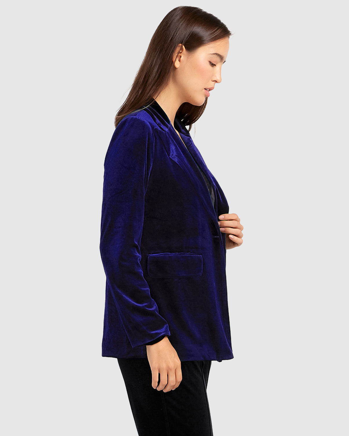 Divinely Sweet Blazer In Dusty Blue