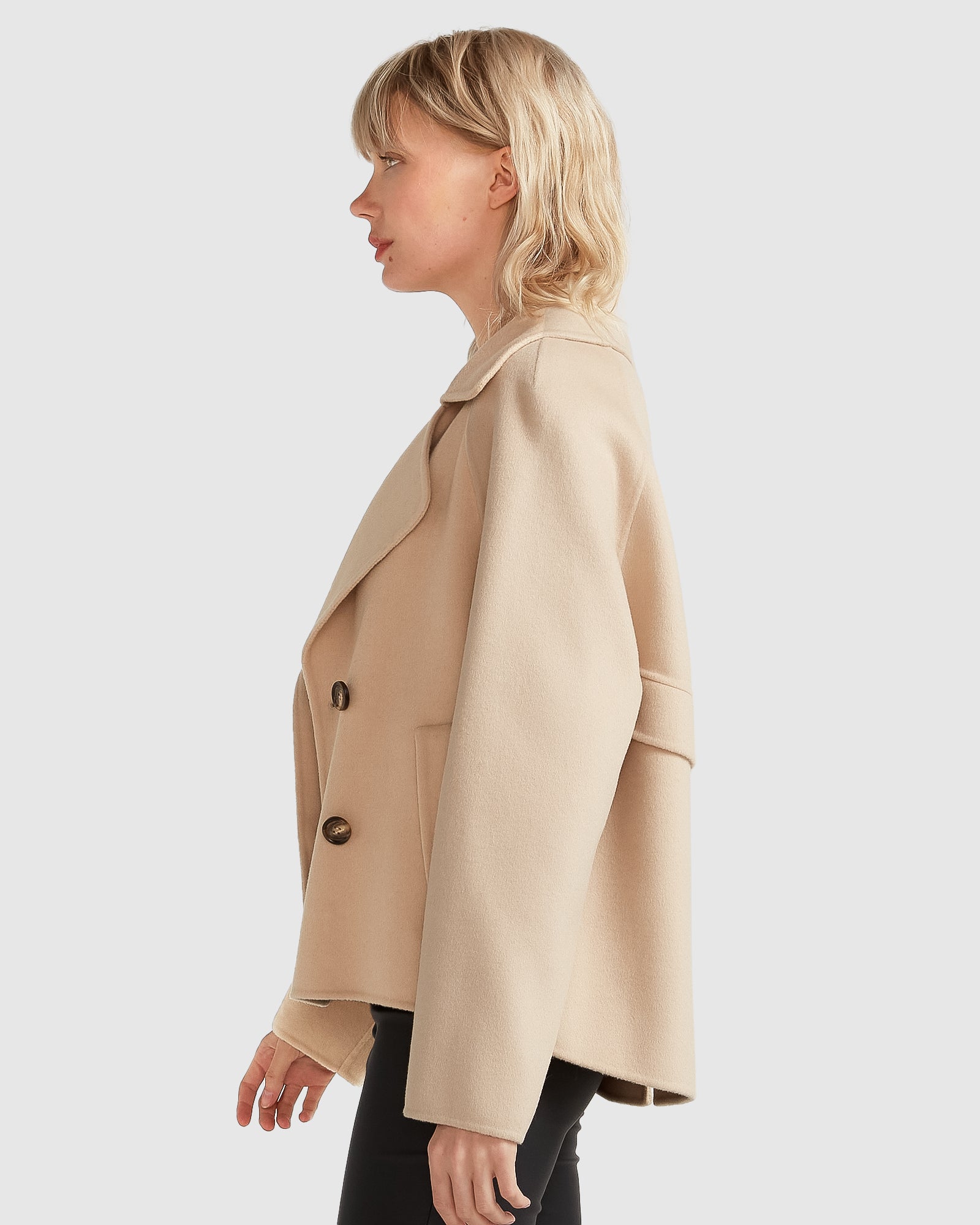 Oatmeal peacoat cheap