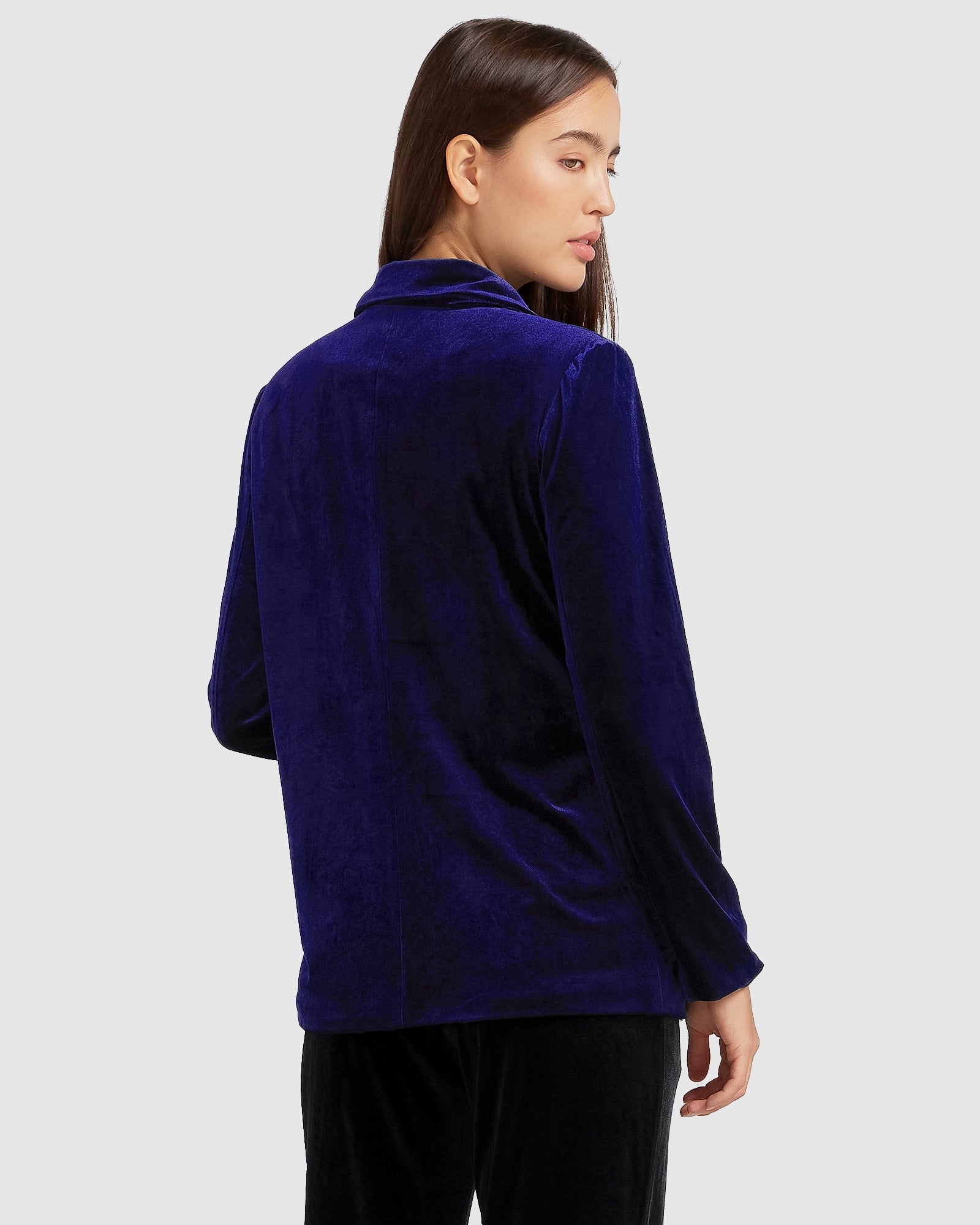 Slate Bloom Belted Blazer