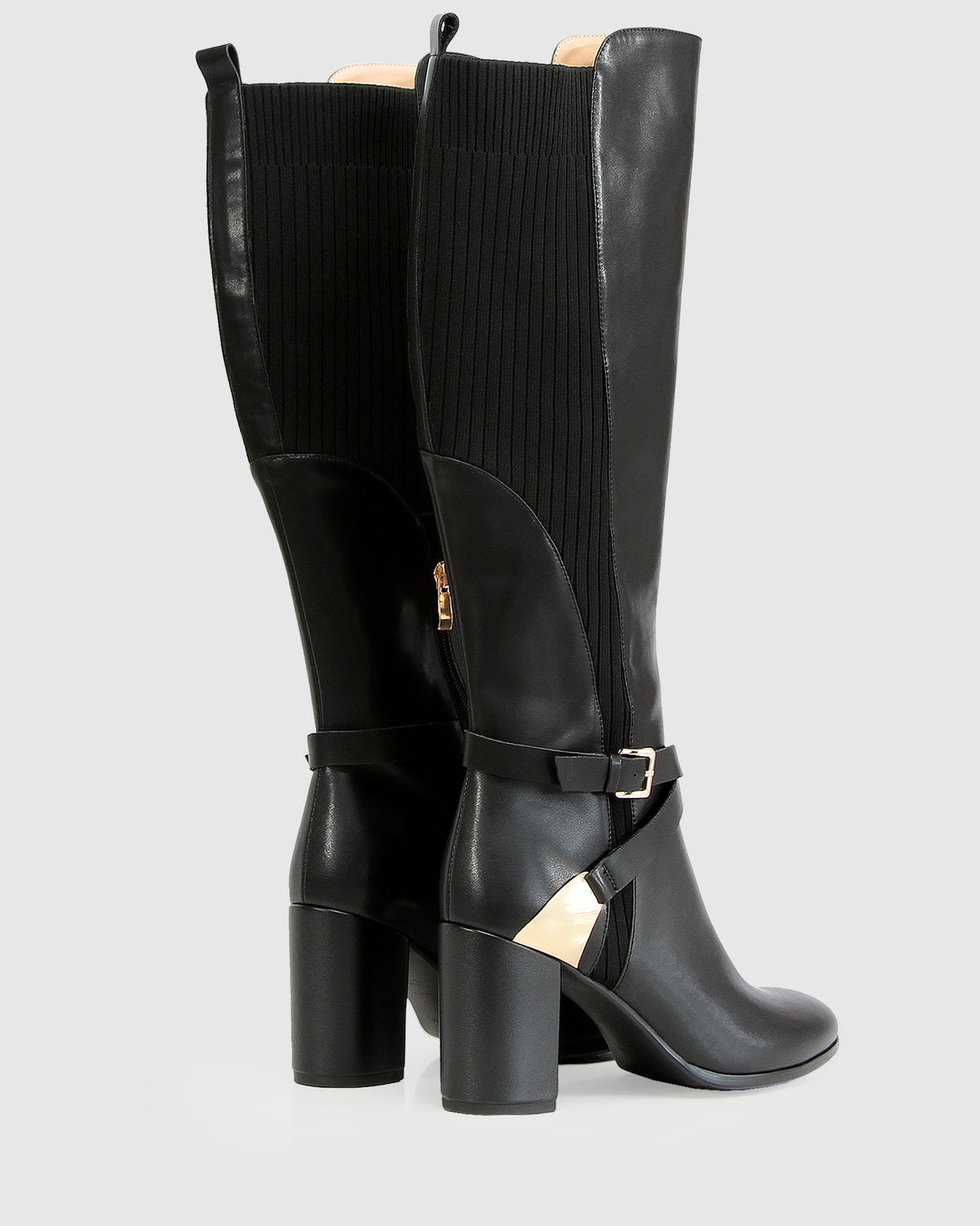 Breton Knee High Boot Black – Belle Bloom