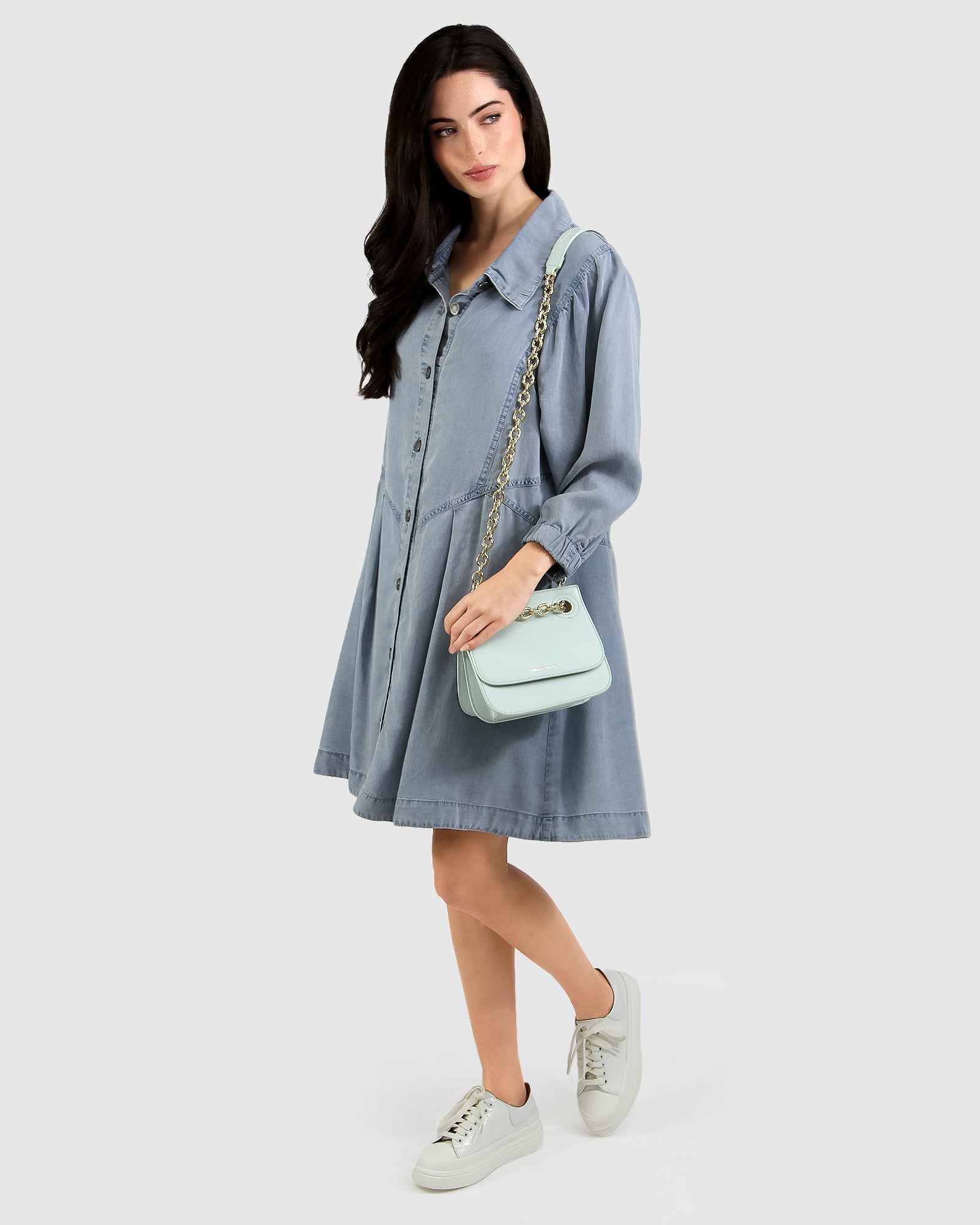 Supercut Denim Dress - Mid Denim Belle & Bloom Supercut Denim Dress - Mid Denim Belle & Bloom