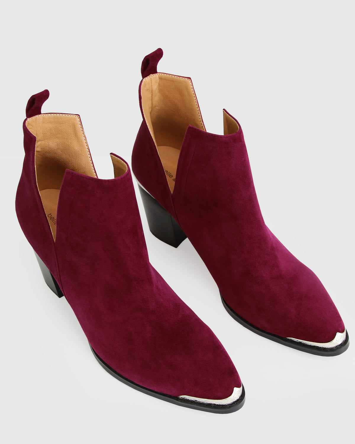 Austin Suede Ankle Boot Merlot – Belle Bloom - Main Image