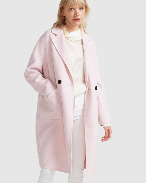 Pale pink wool coat 2025