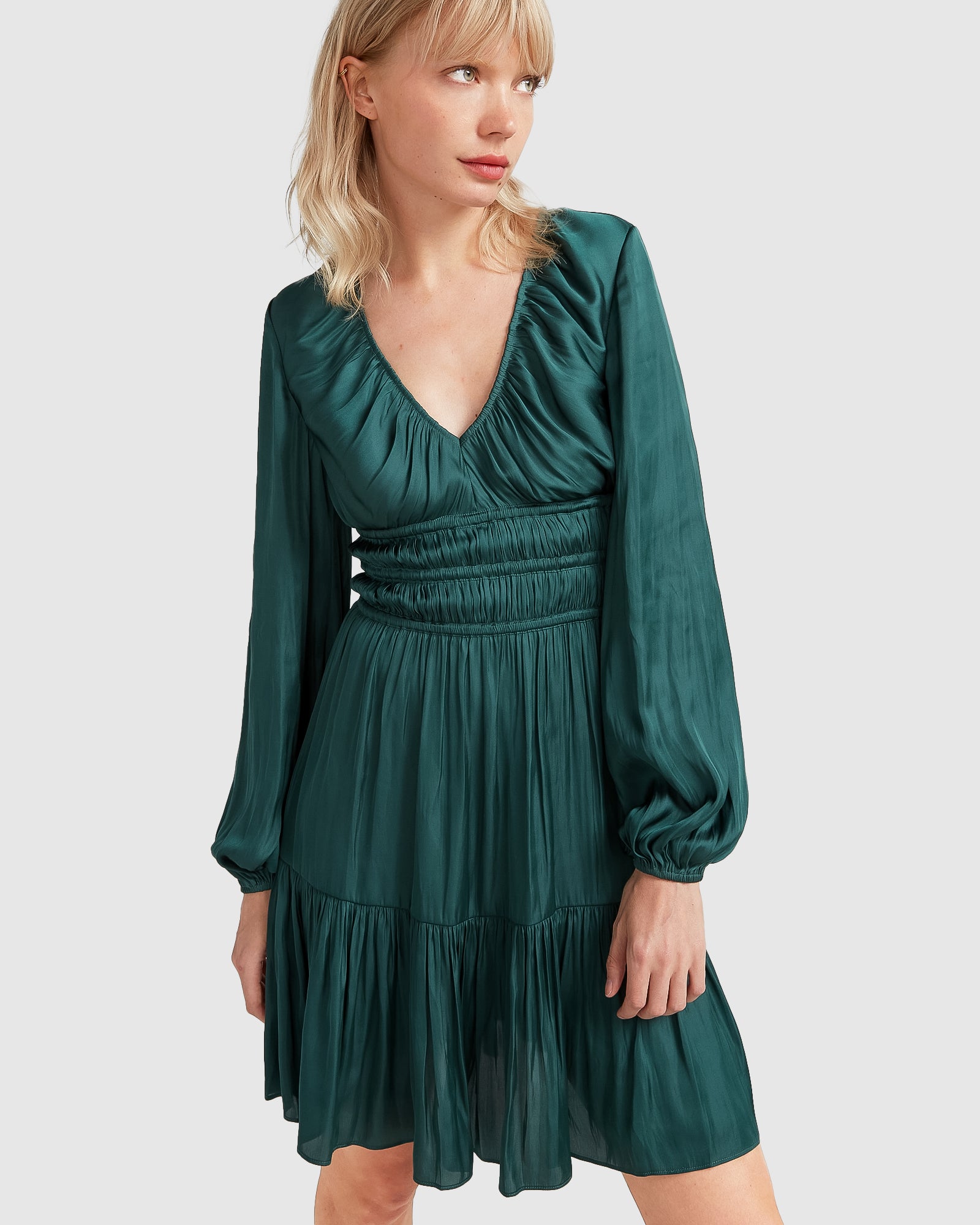 Serendipity Long Sleeve Dress - Dark Green Belle & Bloom Serendipity Long Sleeve Dress - Dark Green Belle & Bloom
