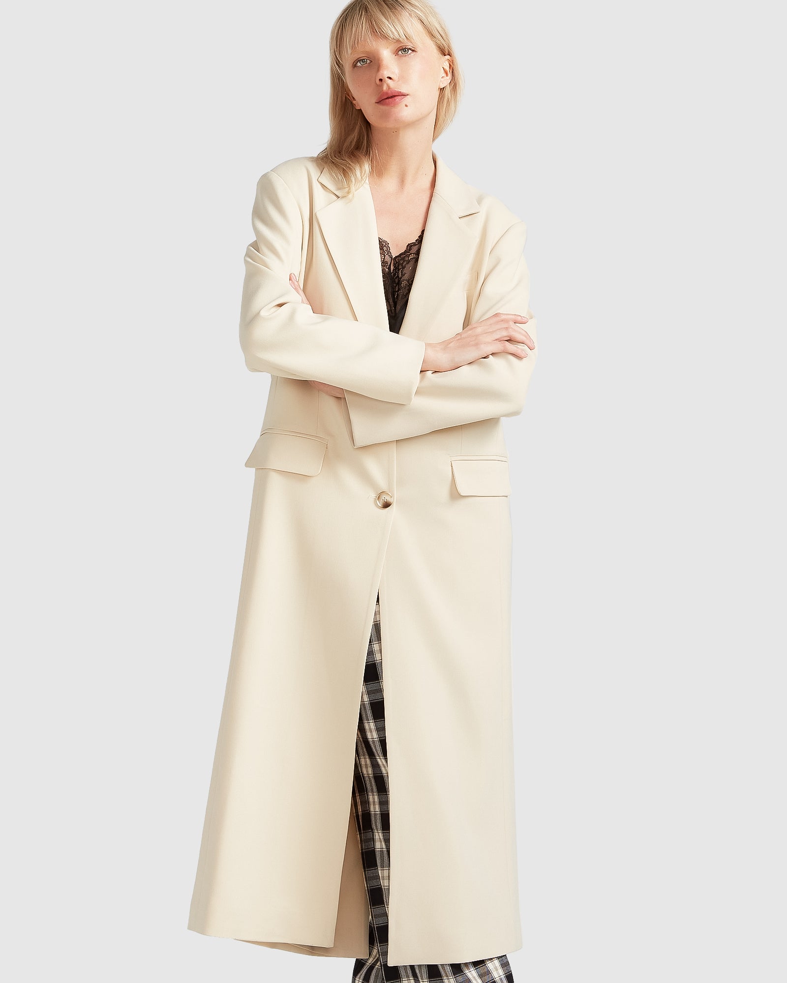 French connection asymmetrical hem coat new arrivals