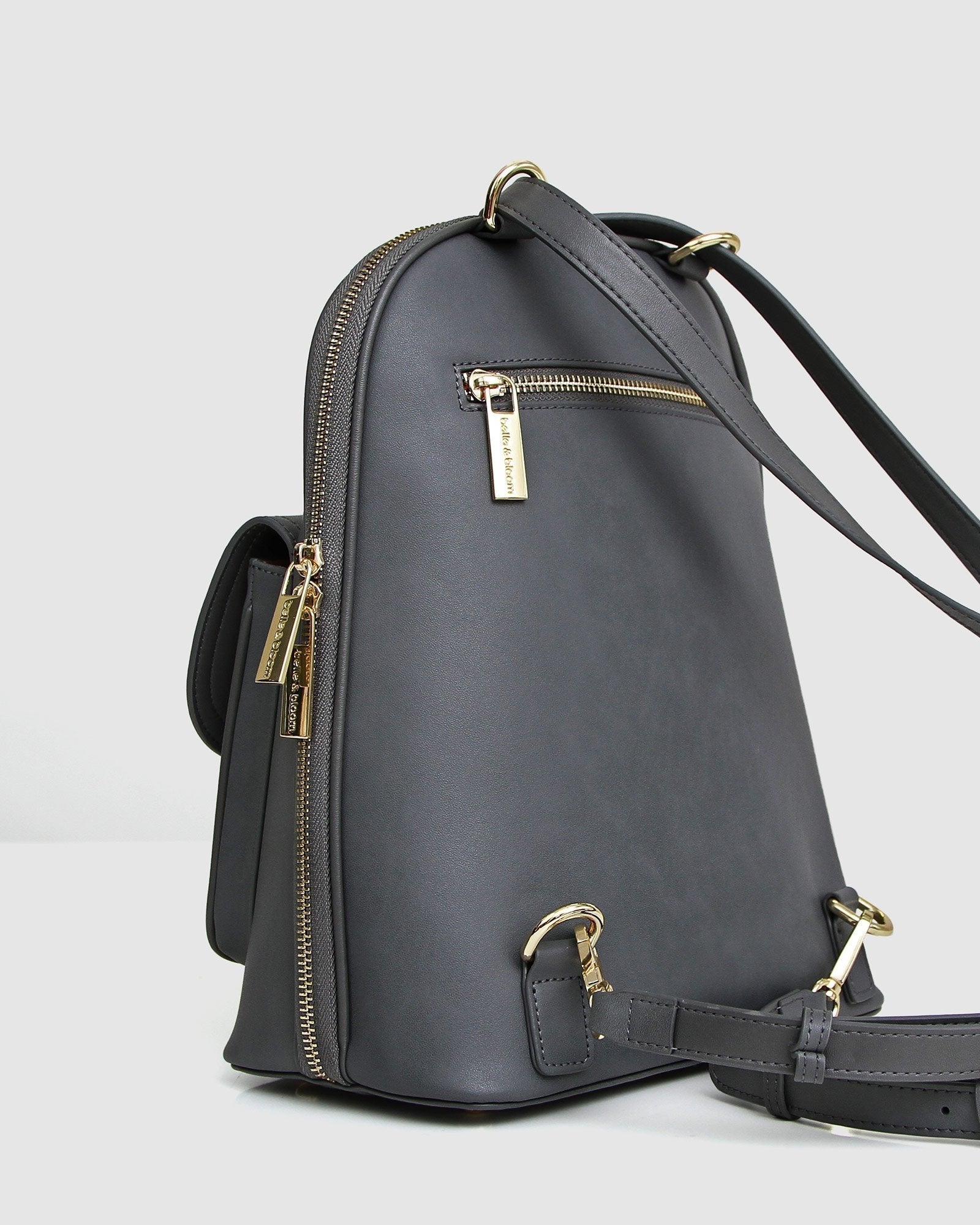 ash leather backpack Belle & Bloom 5th Ave Leather Backpack