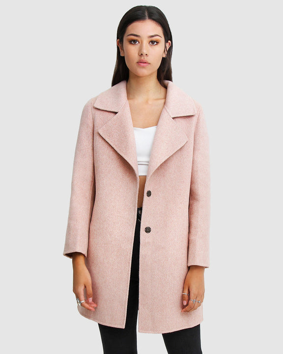 Ex-Boyfriend Wool Blend Jacket - Blush