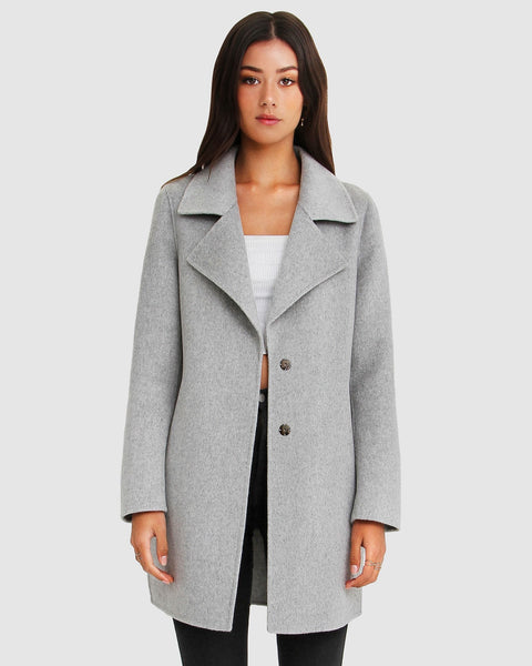 Grey boyfriend best sale coat