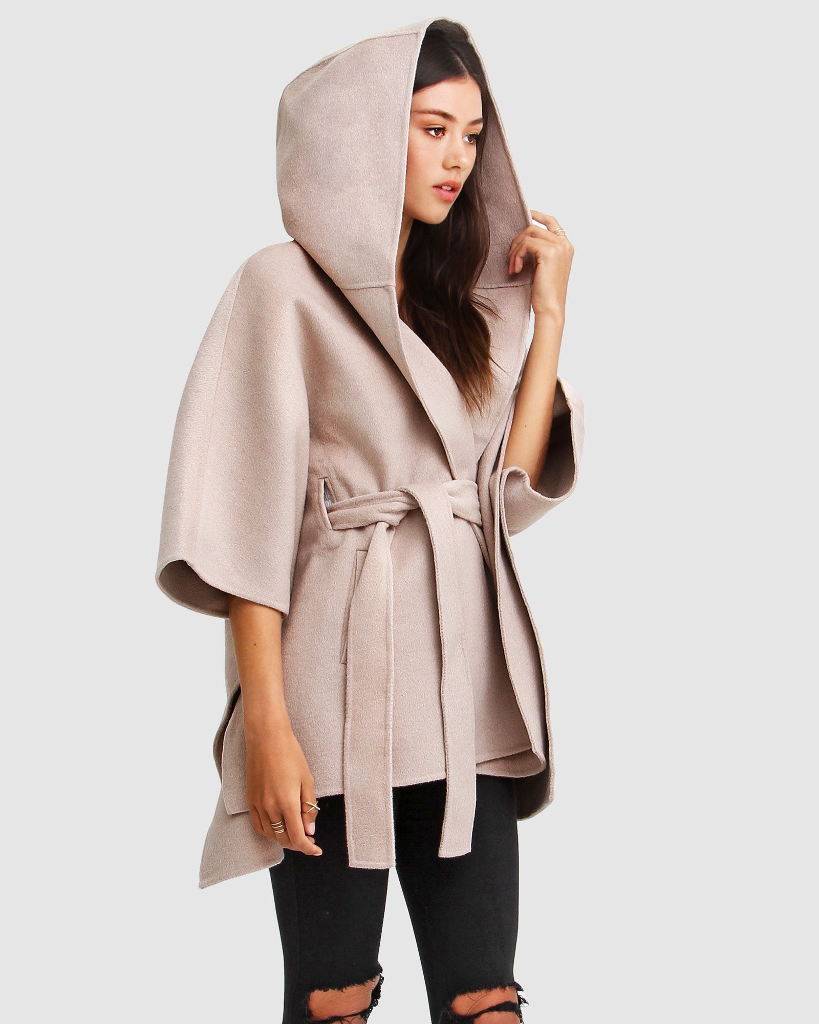 Jackson Landing Wool Blend Cape Coat - Sand – Belle & Bloom