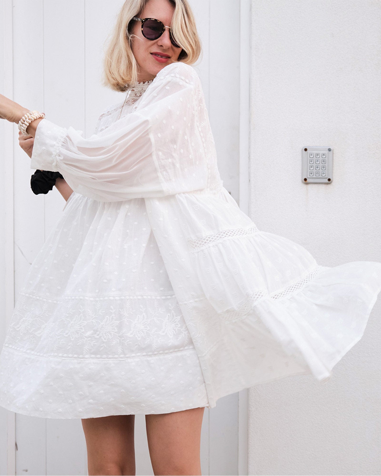 oversized lace dress Viktor&Rolf Blue Oversized Lace Shirt Dress