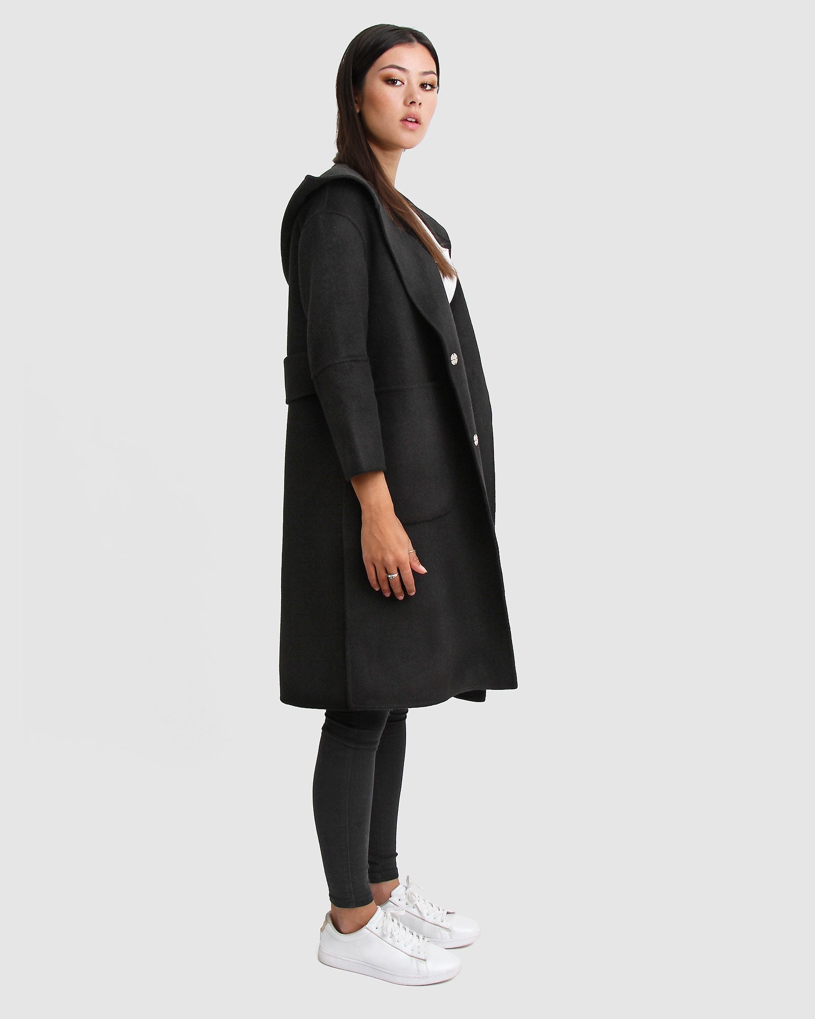 Walk This Way Wool Blend Oversized Coat - Black – Belle & Bloom