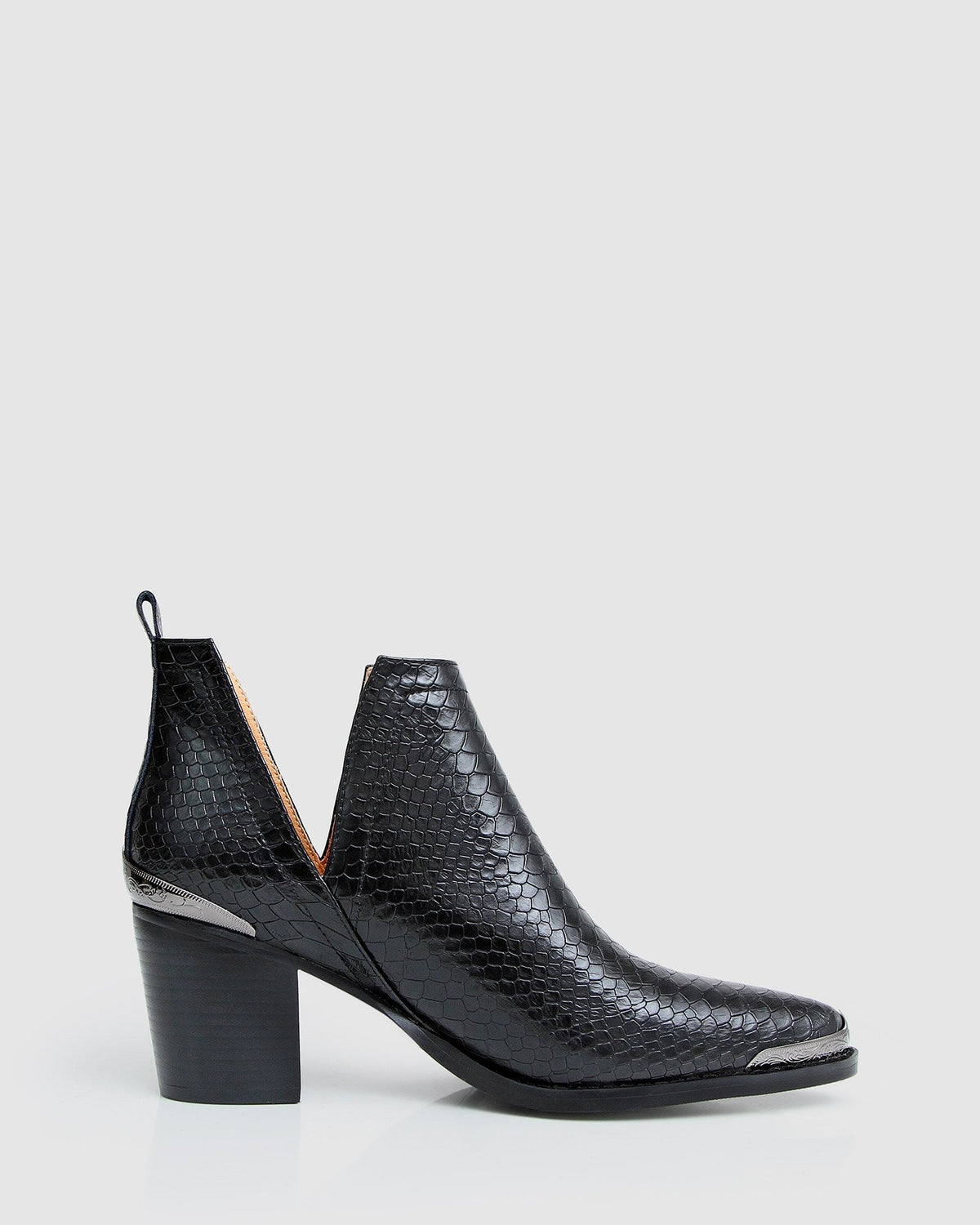 Austin Croc Embossed Ankle Boot