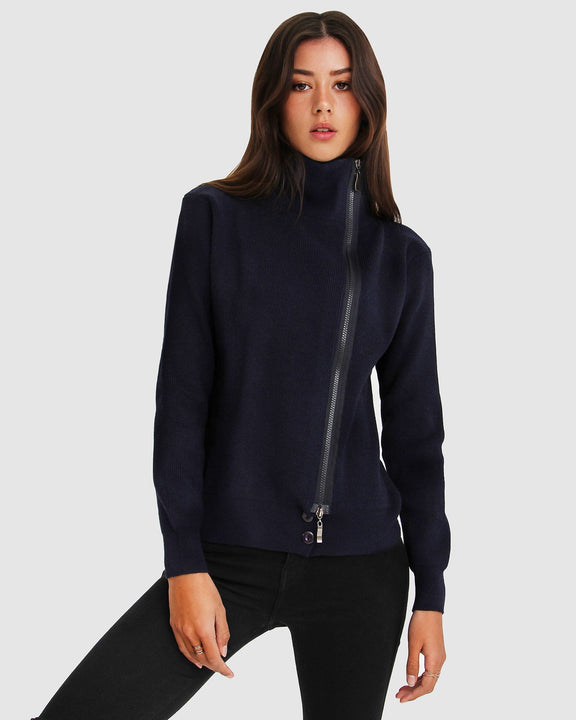 Brother's Zip Front Jumper - Navy