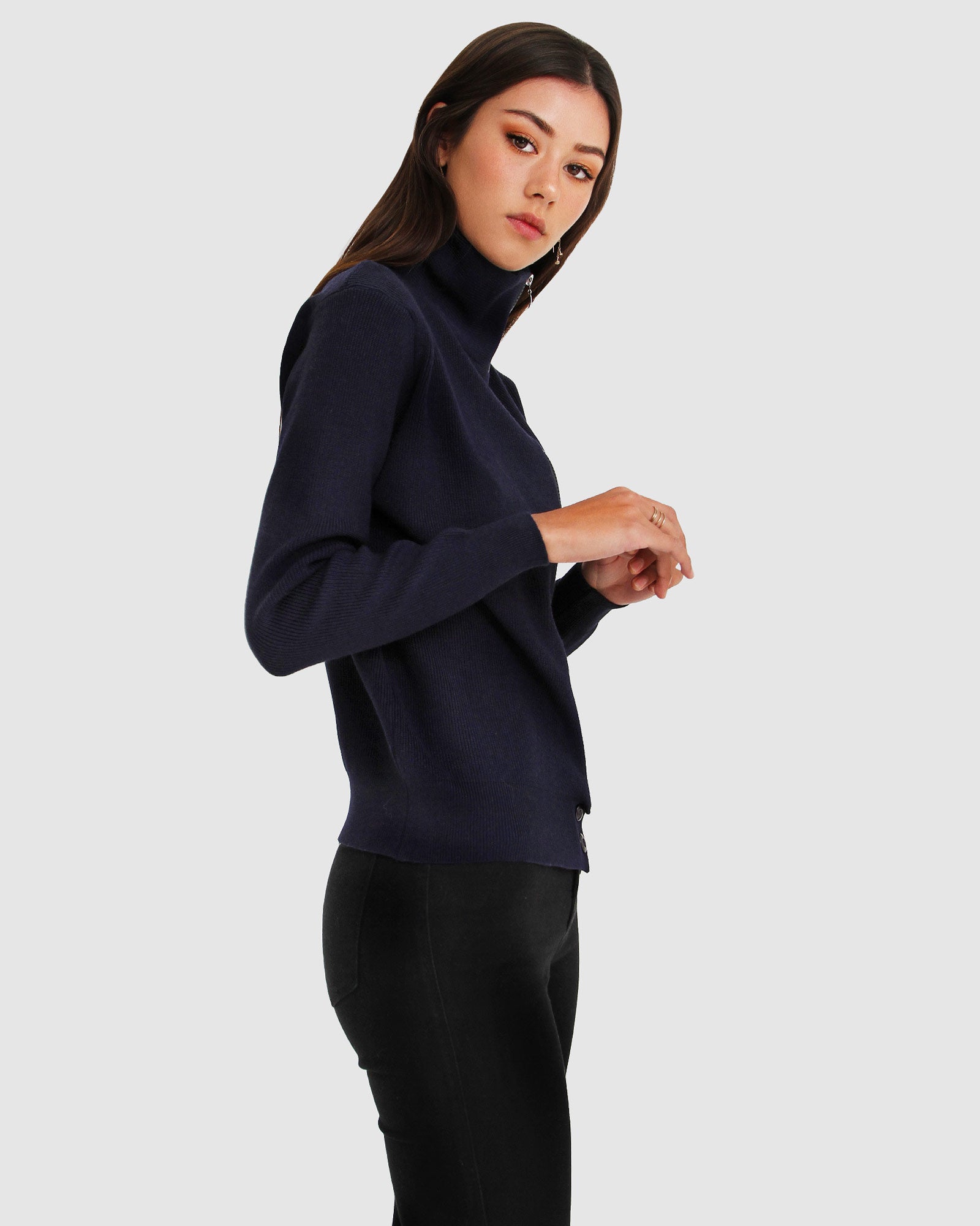 Womens zip front jumper cheap