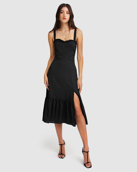 Summer Storm Midi Dress - Black