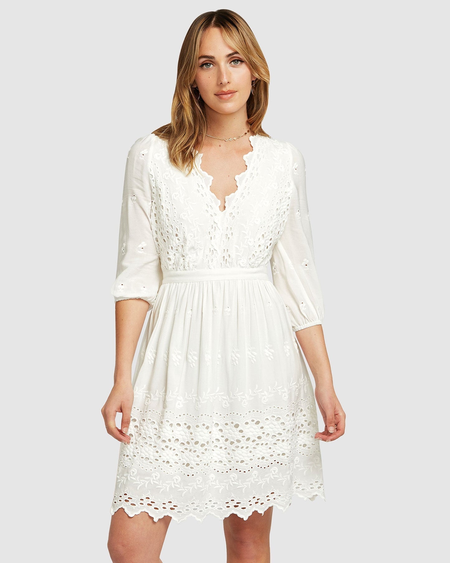 sweet bloom cotton eyelet shift dress Serena Cotton Eyelet Shift Minidress (Women)