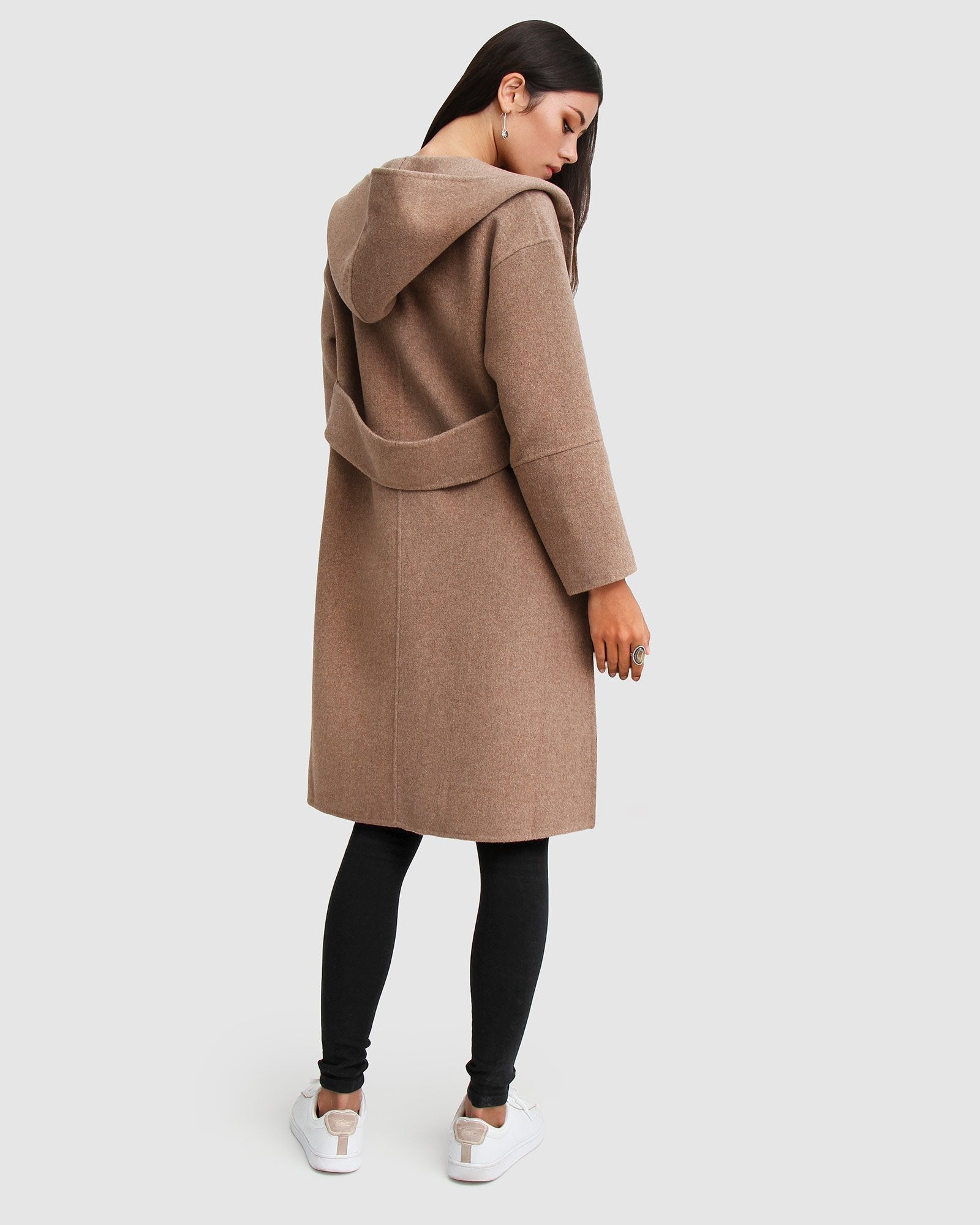 Walk This Way Wool Blend Oversized Coat Oat